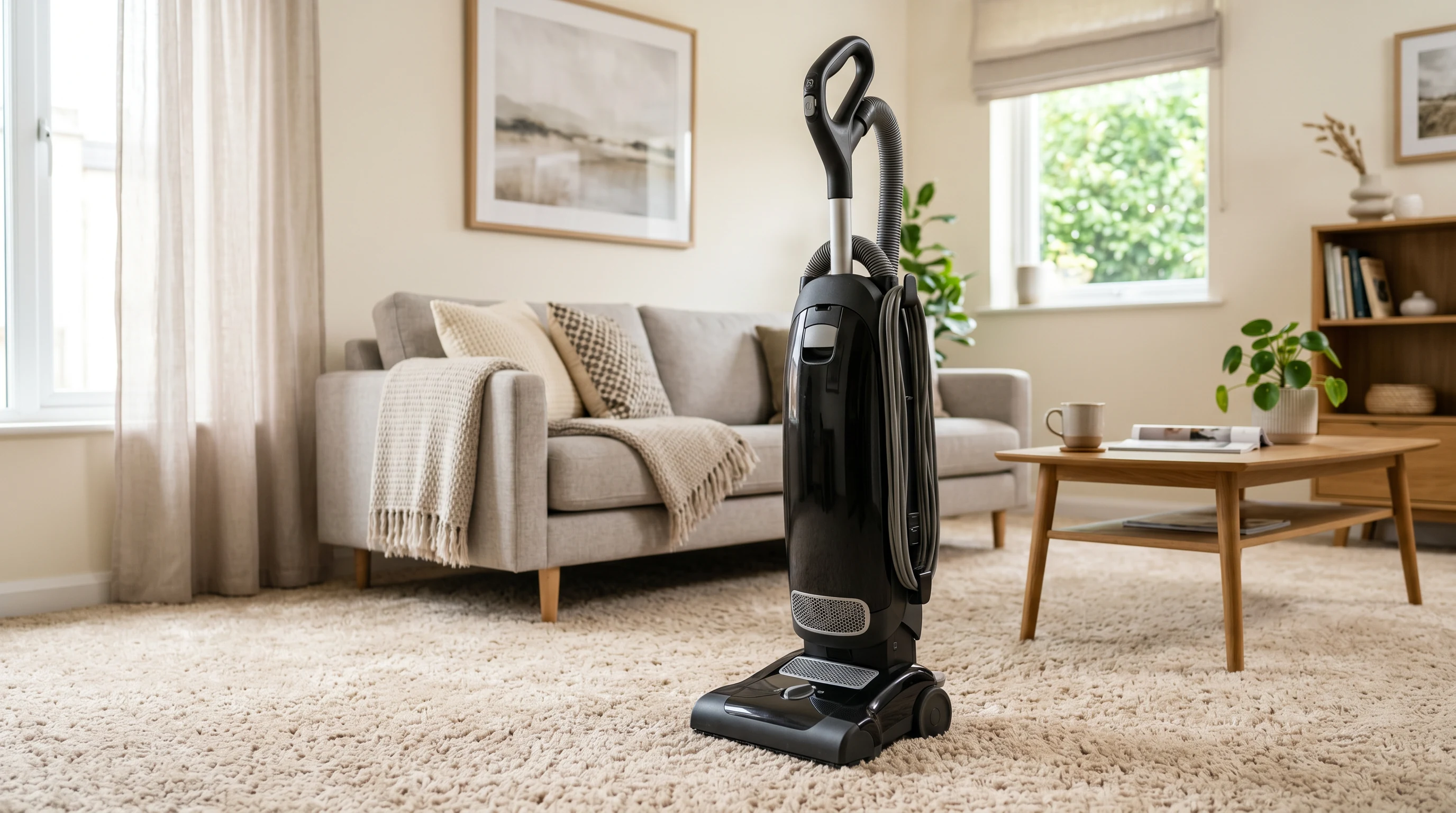 Vacuum cleaner on clean carpet